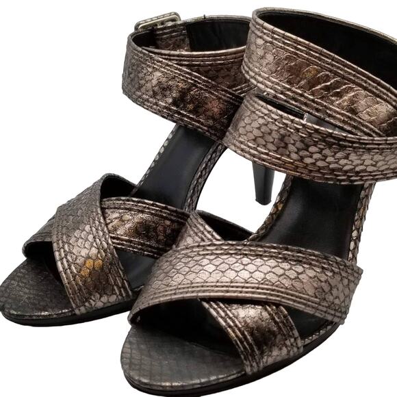 4/$20 AX Studio Strappy Sexy Snakeskin Pumps - Size 9 - Picture 3 of 7